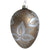 Gold with Silver Leaves Glass Egg Ornament | Putti Christmas 