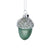 Sage Green Beaded Acorn Glass Ornament