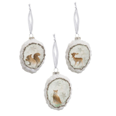 Woodland Scenic Owl Glass Ornament | Putti Christmas