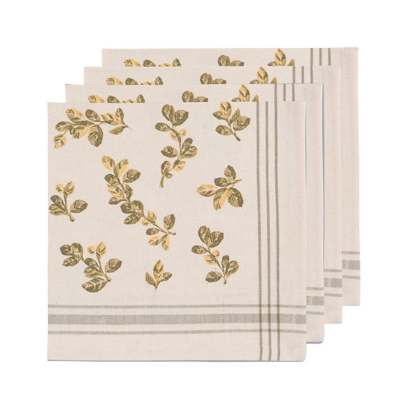 Holiday Foliage Cotton Napkins - set of 4