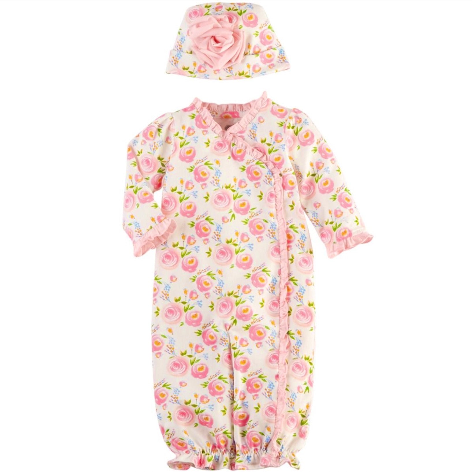 Mud Pie Pink Swirl Floral Take Me Home Set