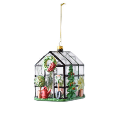 Greenhouse Glass Ornament - Black