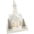 White and Silver Glittered Cardboard Church with LED