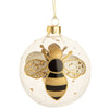 Bee Clear Glass Ball Ornament