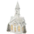 White and Silver Glittered Cardboard Church Ornament | Putti Christmas 