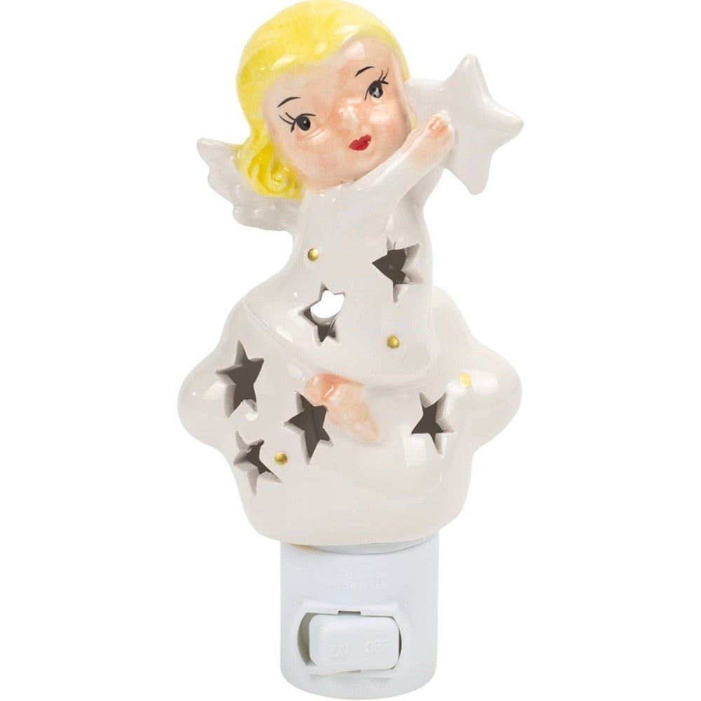 White Ceramic Angel Night Light