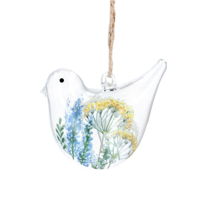 Spring Meadow Glass Bird Ornament