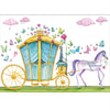 Carriage with Purple Horse Greeting Card
