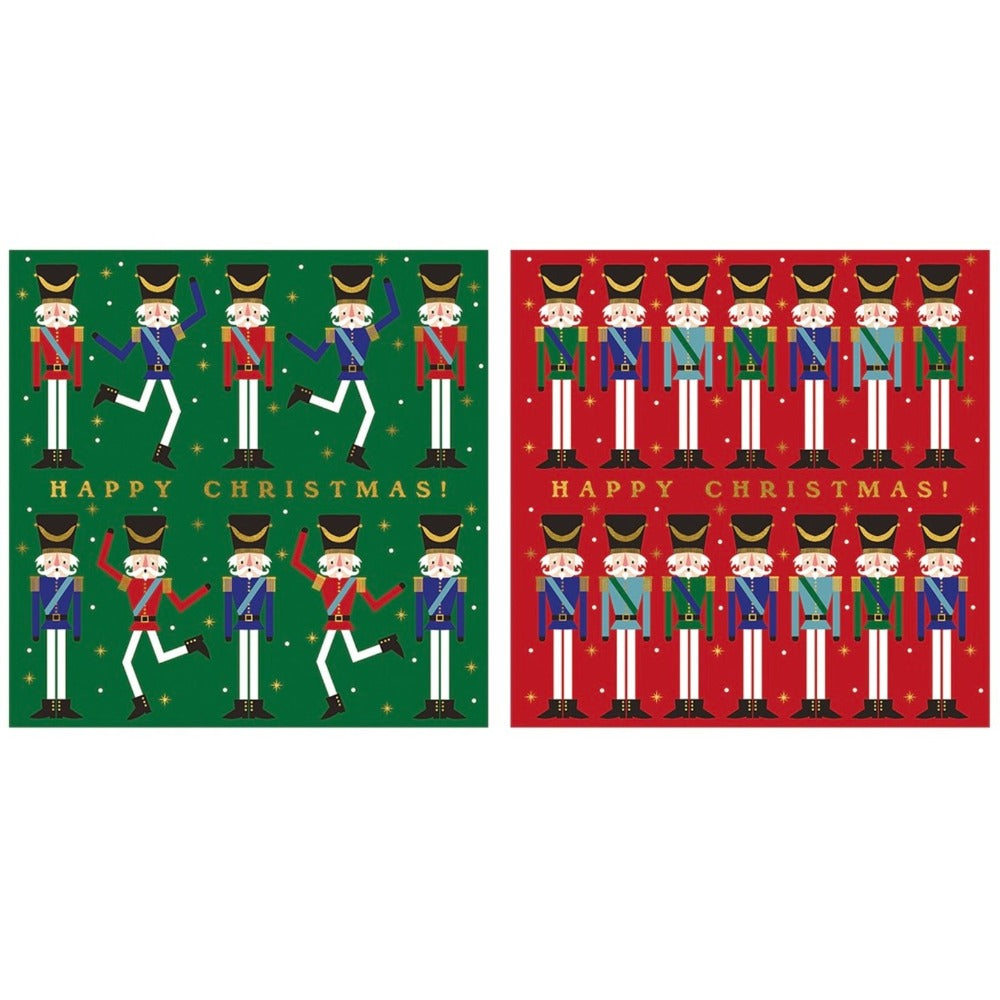Dancing Nutcrackers "Merry Christmas" Greeting Card Wallet