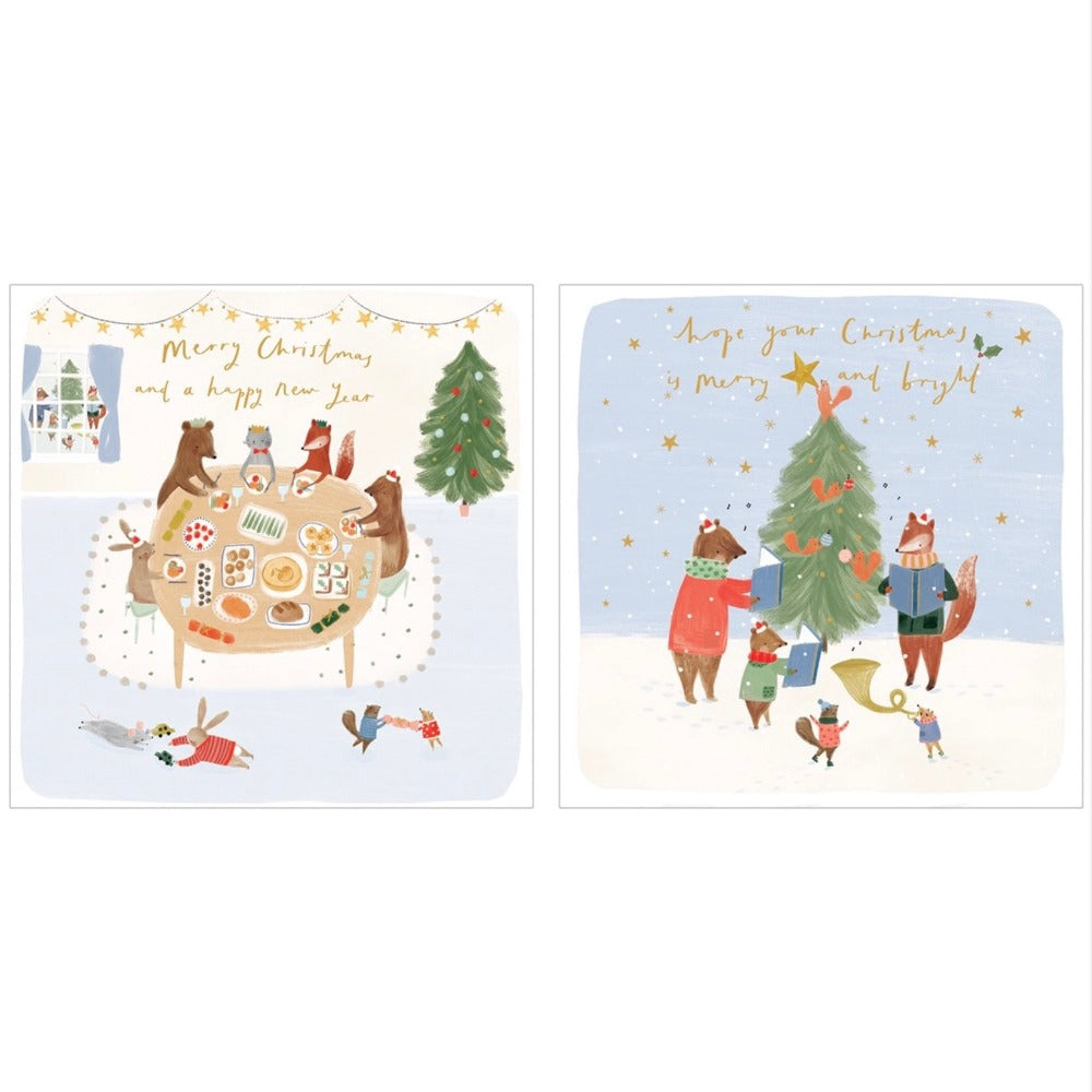 Cosy Christmas "Merry Christmas and Happy New Year" Greeting Card Wallet
