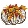 Thanksgiving Grapevine Pumpkin with Fall Decoration | Putti Fine Furnishings