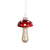 Red Toadstool Glass Ornament