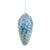 Frosted Aqua Ombre Glass Pinecone Ornament