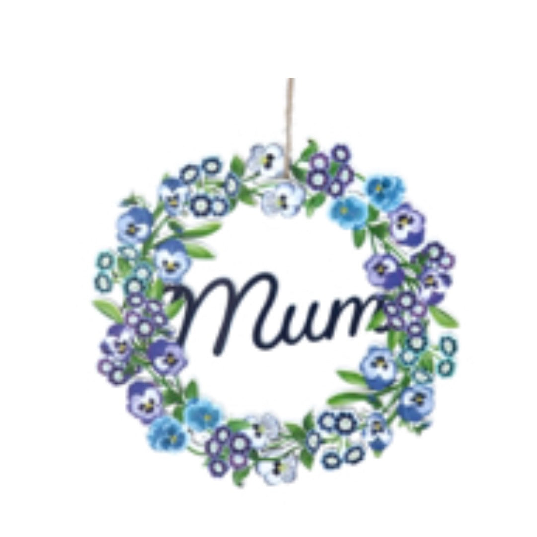 Blue Viola "Mum" Ornament