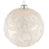 Cream Coral Glass Ball Ornament