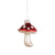 Red Toadstool Glass Ornament