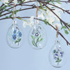 Viola Clear Glass Egg Ornament | Putti Easter Decorations