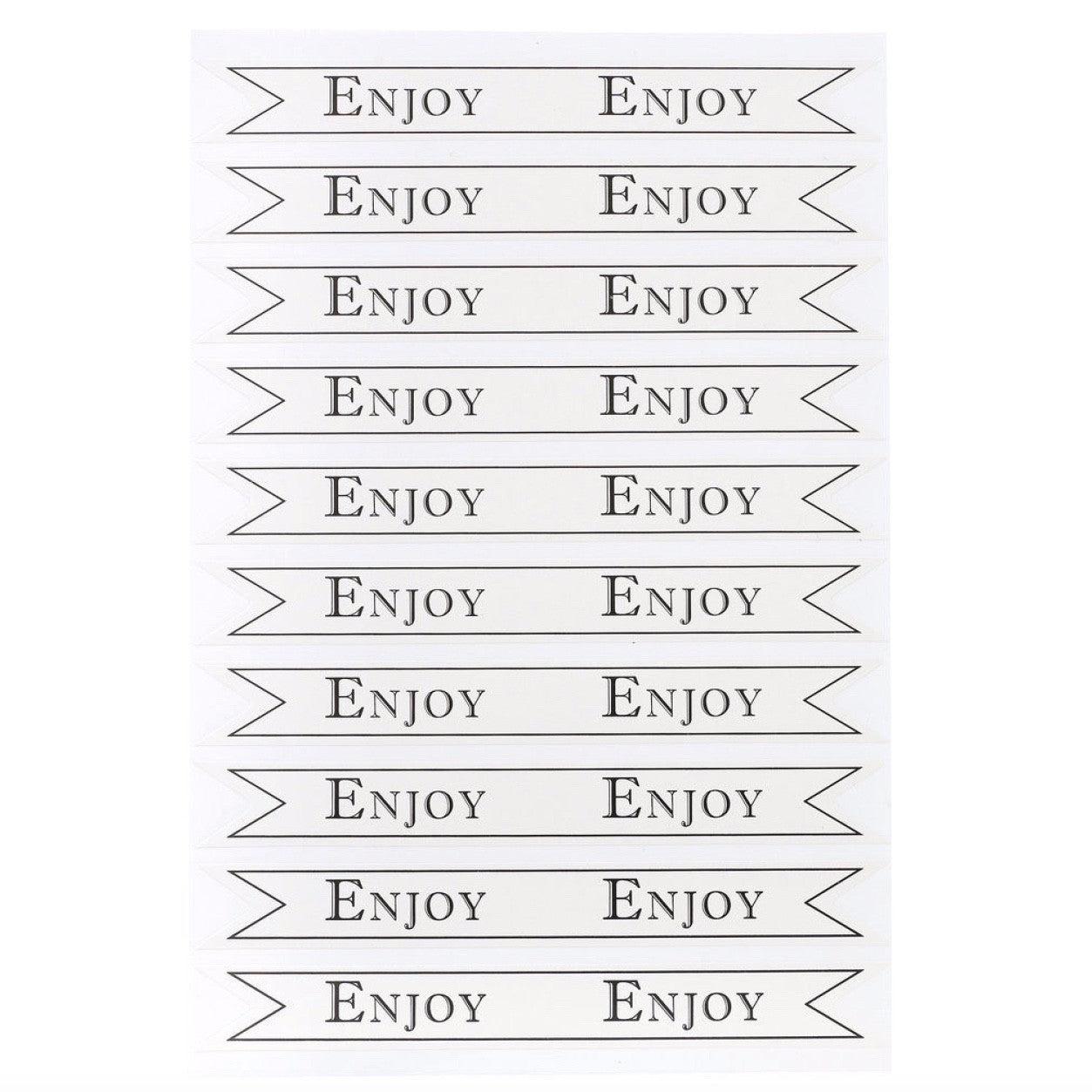 Miss Etoile "Enjoy" Straw Flags - White, Miss Etoile, Putti Fine Furnishings
