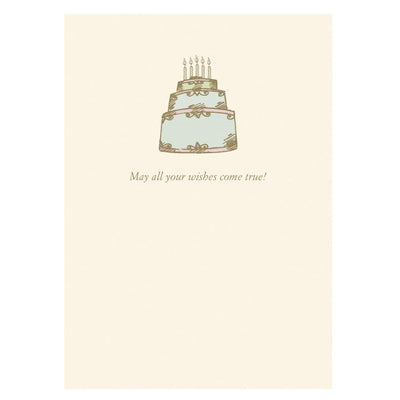 "May all Your Wishes Come True" Birthday Cake Greeting Card, Bella Flor, Putti Fine Furnishings