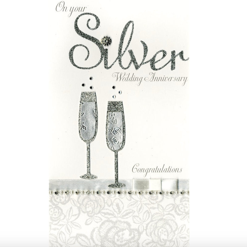  "On Your Silver Wedding Anniversary...Congratulations" Greeting Card, ID-Incognito Distribution, Putti Fine Furnishings