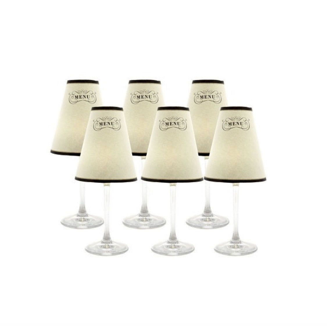 I Potter "Paris Menu" Translucent Wine Glass Shades, Board and Batten, Putti Fine Furnishings