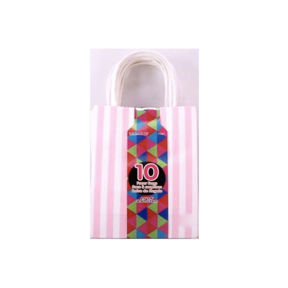  Pink & White Stipe Favour Bags, S&S-Siu & Sons, Putti Fine Furnishings