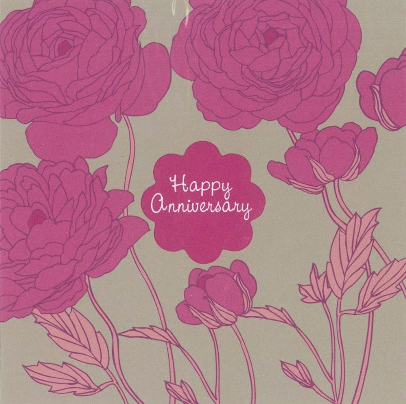  Roses "Happy Anniversary" Die Cut Card, JE-Jannex Enterprises, Putti Fine Furnishings