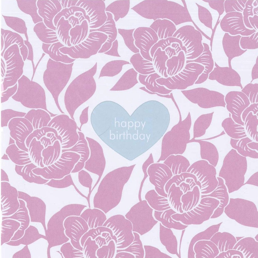 Pink Roses "Happy Birthday" Die Cut Card -  Stationary - Jannex Enterprises - Putti Fine Furnishings Toronto Canada