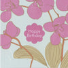 Orchids "Happy Birthday" Die Cut Card, JE-Jannex Enterprises, Putti Fine Furnishings
