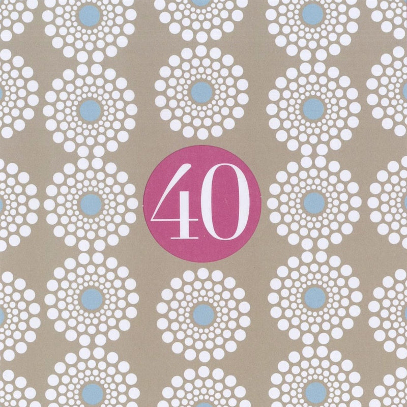 "40" Birthday Die Cut Card -  Stationary - Jannex Enterprises - Putti Fine Furnishings Toronto Canada