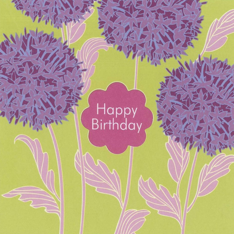  Agapanths "Happy Birthday" Die Cut Card, JE-Jannex Enterprises, Putti Fine Furnishings