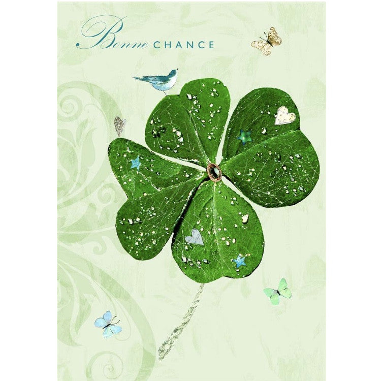 "Bonne Chance" Greeting Card, JE-Jannex Enterprises, Putti Fine Furnishings