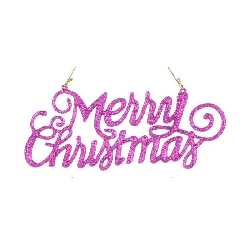  Glitter Merry Christmas Ornament, CT-Christmas Tradition, Putti Fine Furnishings