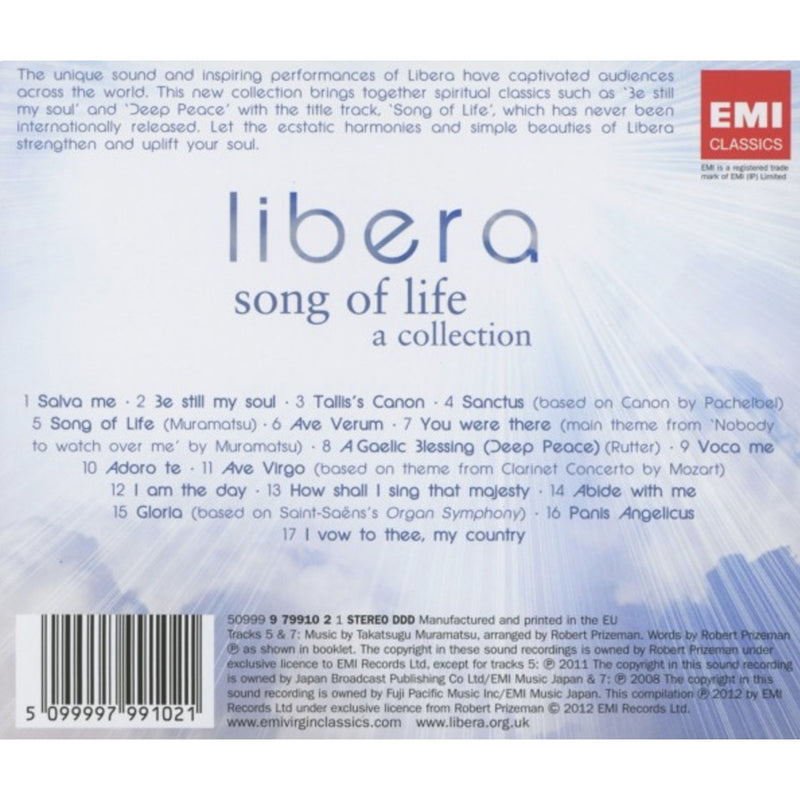 Libera CD - Song of Life - A Collection -  Music - FD-Fab Distribution - Putti Fine Furnishings Toronto Canada - 1