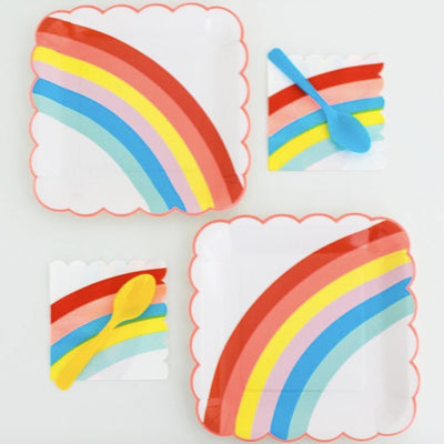 "Rainbow" Paper Plates - Large -  Party Supplies - Meri Meri UK - Putti Fine Furnishings Toronto Canada - 3