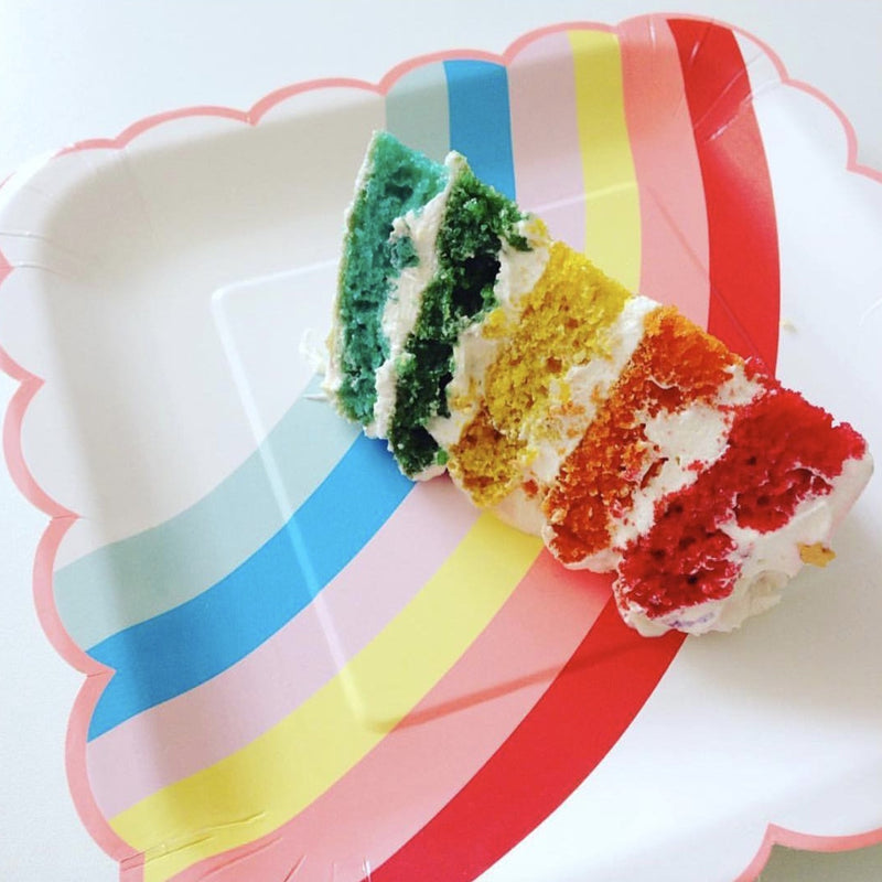 "Rainbow" Paper Plates - Large -  Party Supplies - Meri Meri UK - Putti Fine Furnishings Toronto Canada - 1