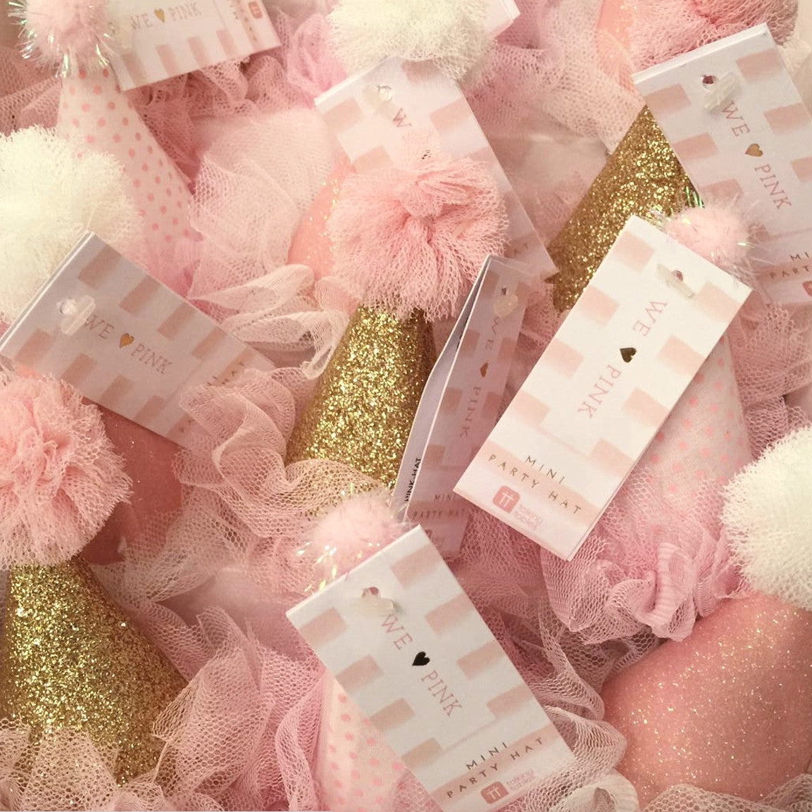 "We Heart Pink" Mini Hat -  Party Supplies - Talking Tables - Putti Fine Furnishings Toronto Canada - 5