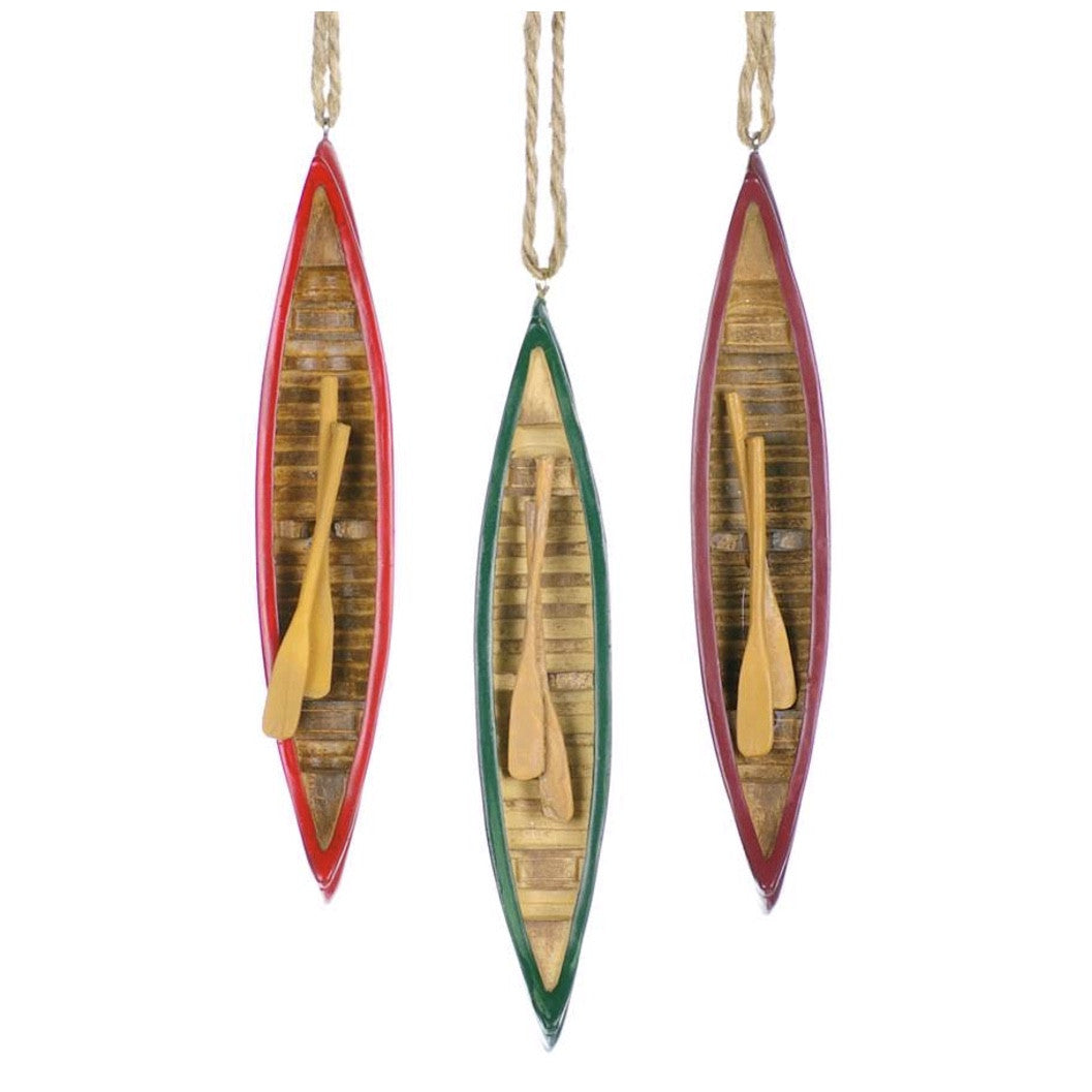  Canoe Ornament, CT-Christmas Tradition, Putti Fine Furnishings