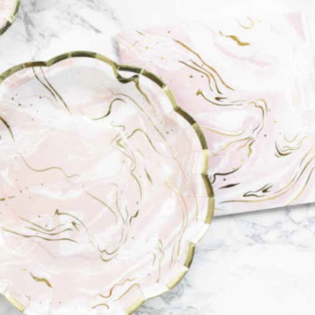 Talking Tables Party Porcelain Pink - Marble Cocktail Napkins Le Petite Putti Canada 