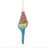 Glass Jewelled Long Spiral Shell Ornament, MW-Midwest / CBK, Putti Fine Furnishings