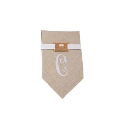 Monogrammed Napkin Set - Initial C, MP-Mud Pie, Putti Fine Furnishings