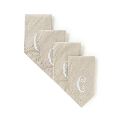 Monogrammed Napkin Set - Initial C, MP-Mud Pie, Putti Fine Furnishings
