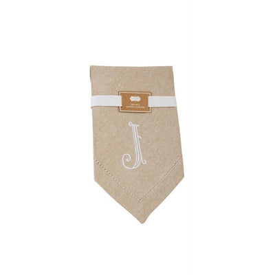Monogrammed Napkin Set - Initial J, MP-Mud Pie, Putti Fine Furnishings