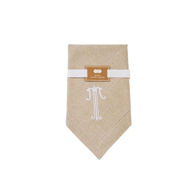 Monogrammed Napkin Set - Initial T, MP-Mud Pie, Putti Fine Furnishings