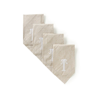 Monogrammed Napkin Set - Initial T, MP-Mud Pie, Putti Fine Furnishings