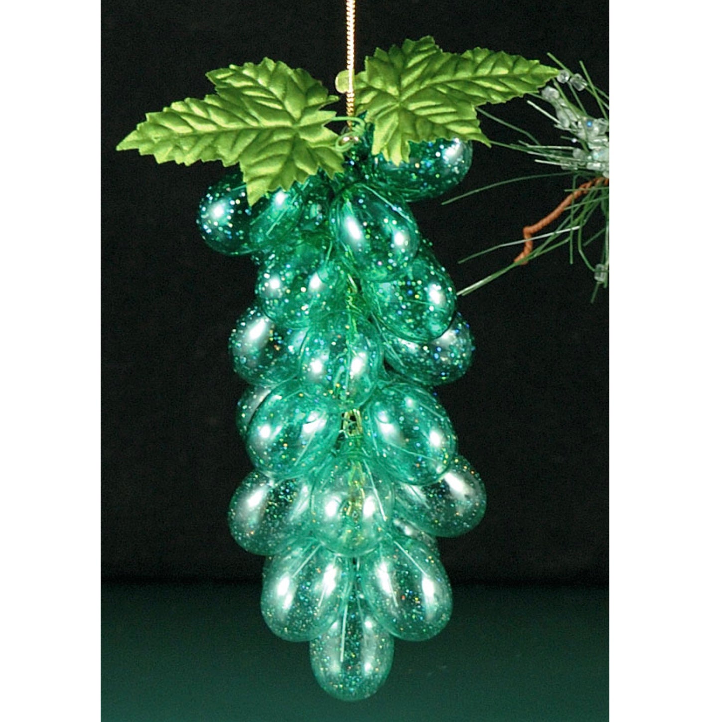  Green Glass Grape Ornament, ST-Starlight Trading, Putti Fine Furnishings