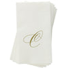 Gold Monogram Paper Guest Towel - Letter C, CI-Caspari, Putti Fine Furnishings