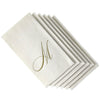 Gold Monogram Paper Guest Towel - Letter M, CI-Caspari, Putti Fine Furnishings