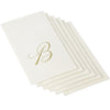 Gold Monogram Paper Guest Towel - Letter B, CI-Caspari, Putti Fine Furnishings