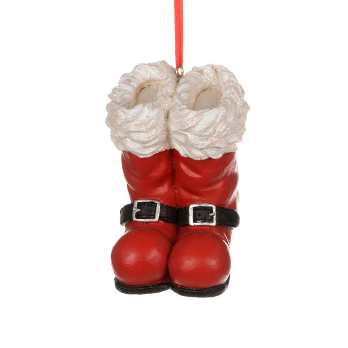  Red Santa Boots Ornament, CT-Christmas Tradition, Putti Fine Furnishings